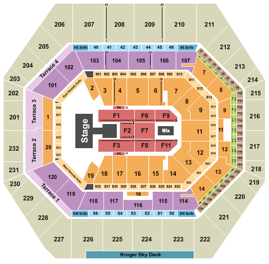 Gainbridge Fieldhouse New Edition Seating Chart